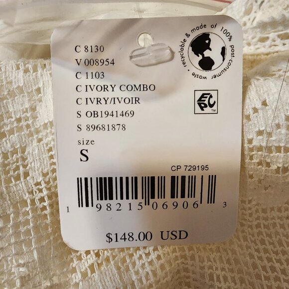 Free People Heartland mini dress NWT White Small missing one lace - Picture 15 of 15